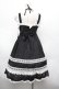 画像3: BABY,THE STARS SHINE BRIGHT / はわせベビードールジャンパースカート  黒ｘ白 S-26-03-01-032-BA-OP-HR-ZS (3)