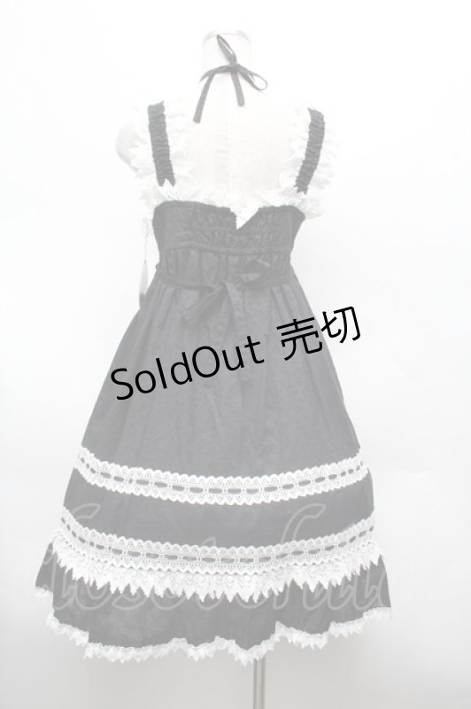 画像3: BABY,THE STARS SHINE BRIGHT / はわせベビードールジャンパースカート  黒ｘ白 S-26-03-01-032-BA-OP-HR-ZS (3)