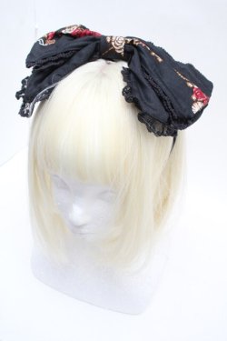 画像5: ALICE and the PIRATES / いばらうさぎのペイサージュ柄ジャンパースカートII型セット  黒 S-26-03-01-033-PA-OP-HR-ZS