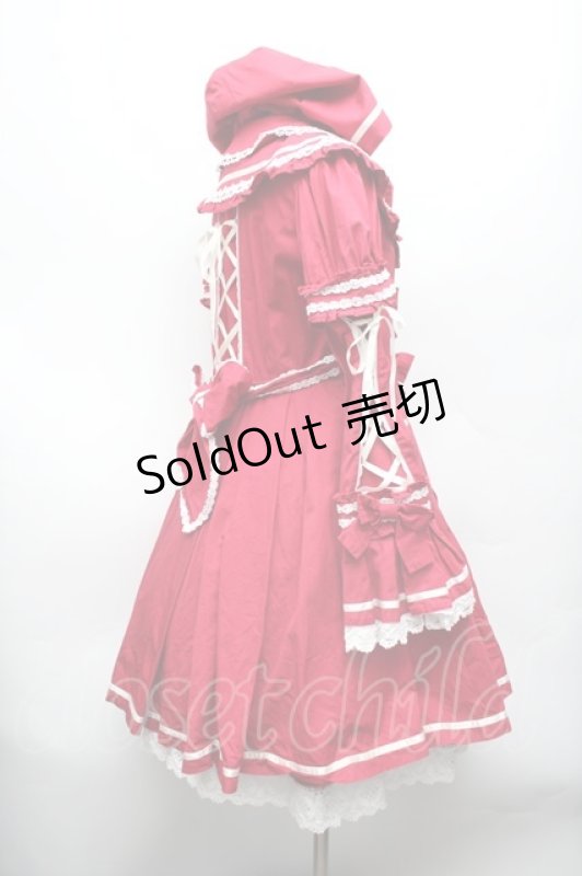 画像2: BABY,THE STARS SHINE BRIGHT / 赤ずきんコートワンピース  赤 S-26-03-01-034-BA-OP-AS-ZS (2)