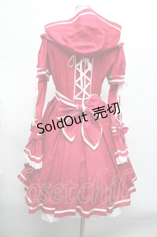 画像3: BABY,THE STARS SHINE BRIGHT / 赤ずきんコートワンピース  赤 S-26-03-01-034-BA-OP-AS-ZS (3)