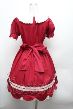 画像4: BABY,THE STARS SHINE BRIGHT / STRAWBERRYカフェスカラップワンピース  赤 S-26-03-01-035-BA-OP-AS-ZS