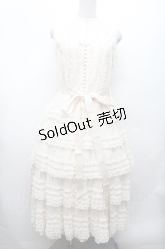 画像1: PINK HOUSE / ウーリーチュールフリル使いローンワンピース  キナリ S-26-03-01-044-LO-OP-HR-ZS (1)