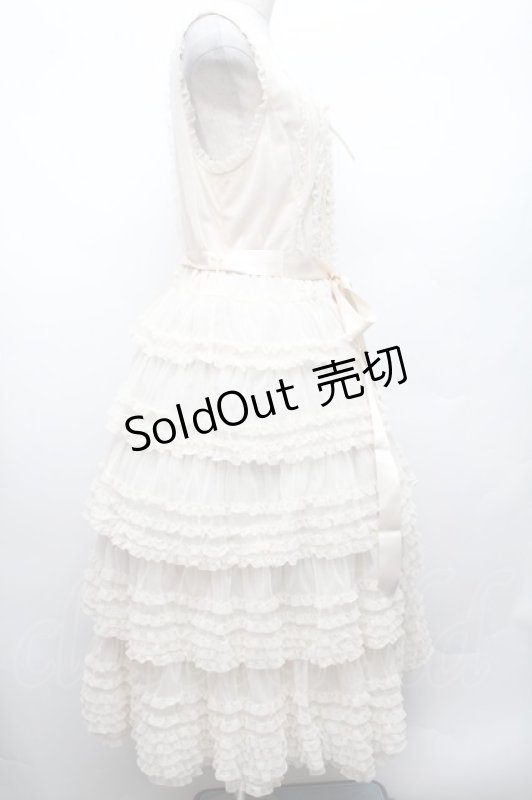 画像2: PINK HOUSE / ウーリーチュールフリル使いローンワンピース  キナリ S-26-03-01-044-LO-OP-HR-ZS (2)