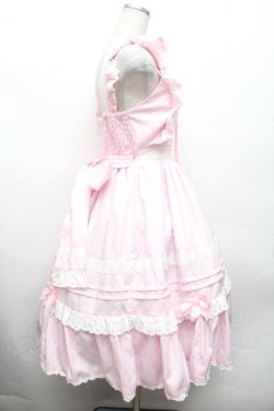 画像2: Chalmiere / ハッピーフリルジャンパースカートセット  ピンク S-26-03-01-045-0-OP-HR-ZS