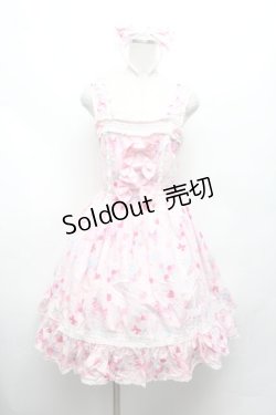 画像1: BABY,THE STARS SHINE BRIGHT / ドリーミィポニーリボンリボンジャンパースカート＆カチューシャ  ピンク S-26-03-01-050-BA-OP-AS-ZS