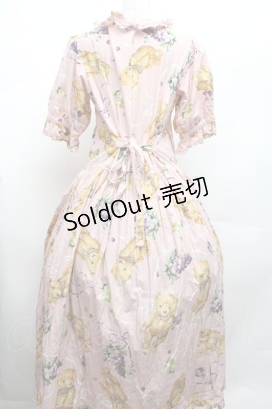 画像3: PINK HOUSE / くま葡萄プリントワンピース  ピンク S-26-03-01-054-LO-OP-HR-ZS (3)