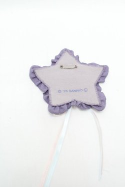 画像2: PINK HOUSE / Little Twin Stars×PINK HOUSE 刺しゅう入り星形ワッペンブローチ  パープル S-26-03-01-001-LO-ZA-HR-ZS