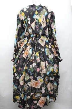 画像3: PINK HOUSE / ブーケモチーフプリントミディワンピース  黒 S-26-03-01-058-LO-OP-HR-ZS