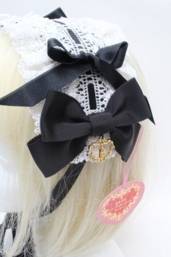 画像2: BABY,THE STARS SHINE BRIGHT / プリンセスドロップヘッドドレス  黒ｘ白 S-26-03-01-012-BA-AC-HR-ZS