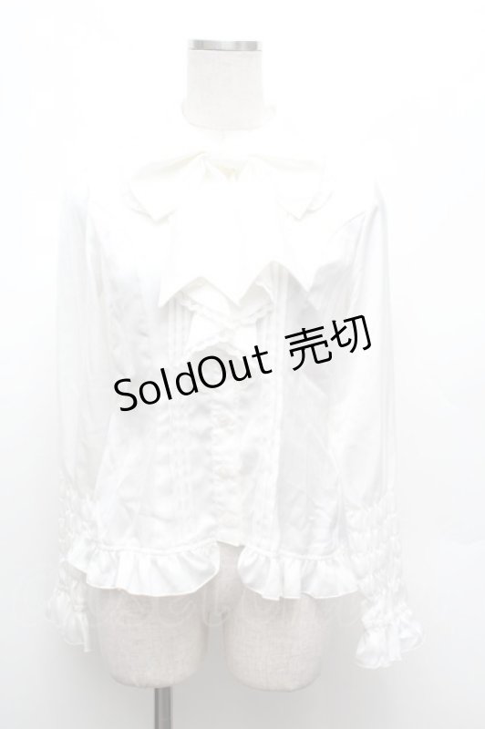 画像1: ATELIER PIERROT / カンツォーネブラウス  白 S-26-03-01-020-EL-BL-HR-ZS (1)