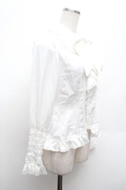 画像2: ATELIER PIERROT / カンツォーネブラウス  白 S-26-03-01-020-EL-BL-HR-ZS