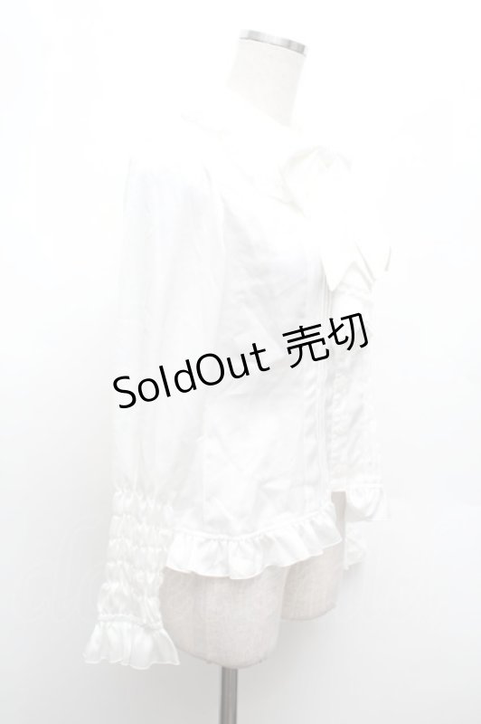 画像2: ATELIER PIERROT / カンツォーネブラウス  白 S-26-03-01-020-EL-BL-HR-ZS (2)