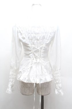 画像3: ATELIER PIERROT / カンツォーネブラウス  白 S-26-03-01-020-EL-BL-HR-ZS