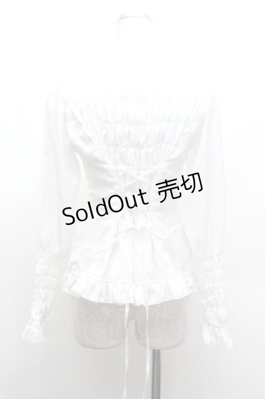 画像3: ATELIER PIERROT / カンツォーネブラウス  白 S-26-03-01-020-EL-BL-HR-ZS (3)