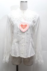 BABY,THE STARS SHINE BRIGHT / 袖ピンタックブラウス  白 S-26-03-01-021-BA-BL-HR-ZS