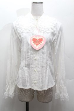 画像1: BABY,THE STARS SHINE BRIGHT / 袖ピンタックブラウス  白 S-26-03-01-021-BA-BL-HR-ZS