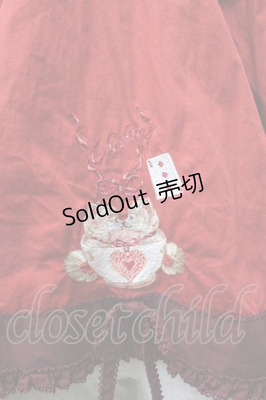 画像4: PINK HOUSE / ハロウィーンワンダーランド刺繍使いブラウス  赤 S-26-03-01-026-LO-BL-HR-ZS (4)