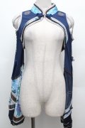 Ozz oneste / チャイナタッセル&着物袖ボレロ  ネイビーＸサックス S-26-03-02-004-OO-TO-SA-ZS