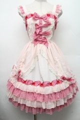 BABY,THE STARS SHINE BRIGHT / MY ANNIVERSARY/くまちゃんジャンパースカート  ピンク S-26-03-02-031-BA-OP-AS-ZS