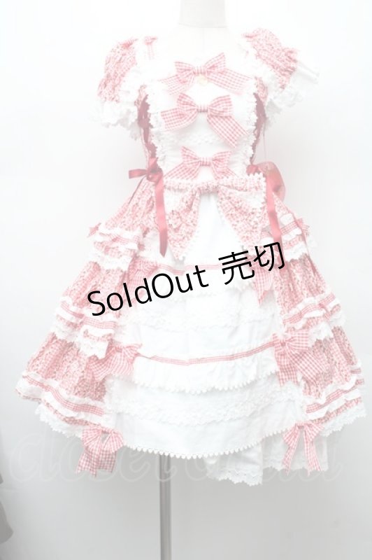 画像1: BABY,THE STARS SHINE BRIGHT / Floriana Ribbonジャンパースカート  赤 S-26-03-02-034-BA-OP-AS-ZS (1)