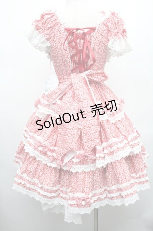 画像2: BABY,THE STARS SHINE BRIGHT / Floriana Ribbonジャンパースカート  赤 S-26-03-02-034-BA-OP-AS-ZS (2)