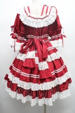 画像2: BABY,THE STARS SHINE BRIGHT / Confiture Ribbonワンピース  エンジ S-26-03-02-035-BA-OP-HR-ZS (2)