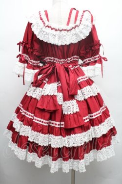 画像2: BABY,THE STARS SHINE BRIGHT / Confiture Ribbonワンピース  エンジ S-26-03-02-035-BA-OP-HR-ZS