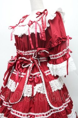 画像3: BABY,THE STARS SHINE BRIGHT / Confiture Ribbonワンピース  エンジ S-26-03-02-035-BA-OP-HR-ZS