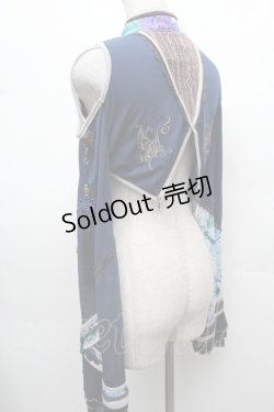 画像4: Ozz oneste / チャイナタッセル&着物袖ボレロ  ネイビーＸサックス S-26-03-02-004-OO-TO-SA-ZS