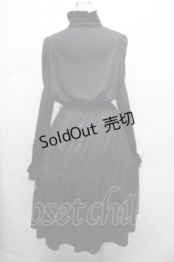 画像2: MIHO MATSUDA / シャーリングワンピース  黒 S-26-03-02-037-GO-OP-AS-ZS