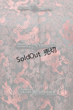 画像3: LISTEN FLAVOR / ブロケードチャイナシャツ  黒 S-26-03-02-038-PU-BL-AS-ZS