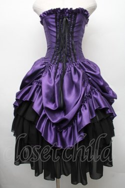 画像1: ATELIER PIERROT / Bustle Corset Dress  紫 S-26-03-02-045-EL-OP-AS-ZS