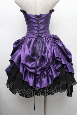 画像2: ATELIER PIERROT / Bustle Corset Dress  紫 S-26-03-02-045-EL-OP-AS-ZS