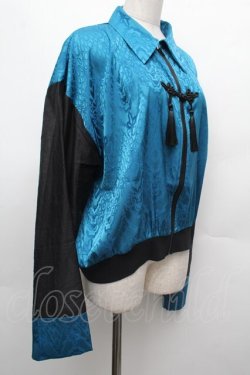 画像3: Deorart / 袖 シアー・チャイナ柄トッパー [中華柄]  ブルー S-26-03-02-005-PU-TO-AS-ZS