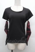 Qutie Frash / アームカバー付きTシャツ  黒 S-26-03-02-007-QU-TO-AS-ZS