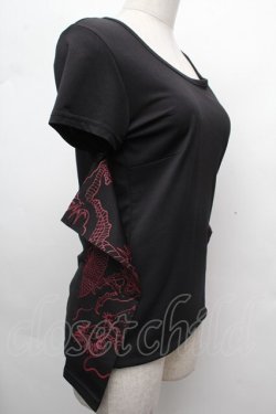 画像3: Qutie Frash / アームカバー付きTシャツ  黒 S-26-03-02-007-QU-TO-AS-ZS