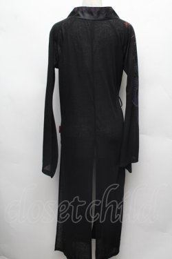 画像2: Ozz oneste / 着物風ロングカーディガン  黒 S-26-03-02-008-OO-TO-SZ-ZS