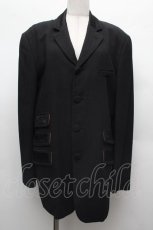 画像1: Jean Paul GAULTIER / ストライプテーラードジャケット 50 黒 S-26-03-02-009-0-JA-AS-ZS (1)