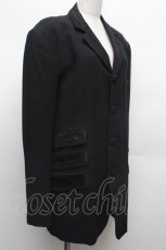 画像3: Jean Paul GAULTIER / ストライプテーラードジャケット 50 黒 S-26-03-02-009-0-JA-AS-ZS (3)