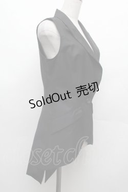 画像3: BPN / 1つボタンベスト  黒 S-26-03-02-011-GO-TO-HR-ZS