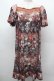 画像1: Ozz oneste / 花プリントメッシュワンピース  茶 S-26-03-02-013-OO-OP-HR-ZS (1)