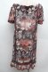 画像2: Ozz oneste / 花プリントメッシュワンピース  茶 S-26-03-02-013-OO-OP-HR-ZS (2)