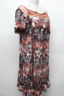 画像3: Ozz oneste / 花プリントメッシュワンピース  茶 S-26-03-02-013-OO-OP-HR-ZS