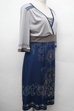 画像3: Ozz oneste / フロント魔法陣刺繍ワンピース  グレーＸ青 S-26-03-02-015-OO-OP-SA-ZS (3)