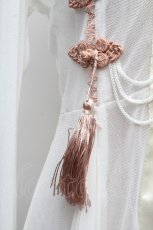 画像4: Ozz oneste / タッセルチャイナシースルーロングカーディガン  白Ｘピンク S-26-03-02-019-OO-TO-SA-ZS (4)