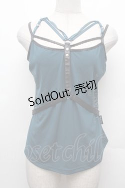 画像1: Ozz Croce / パイソンプリントホルターキャミソール  ターコイズブルー S-26-03-02-003-OO-TO-HR-ZS