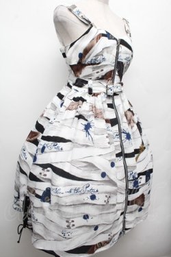 画像3: ALICE and the PIRATES / Wolf the ripper柄ジャンパースカート  白 S-26-03-02-020-PA-OP-SA-ZS