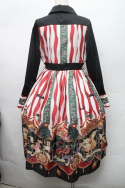 画像2: ALICE and the PIRATES / Escape Beast柄シャツワンピース  エンジ S-26-03-02-025-PA-SK-SZ-ZS