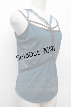 画像3: Ozz Croce / パイソンプリントホルターキャミソール  ターコイズブルー S-26-03-02-003-OO-TO-HR-ZS